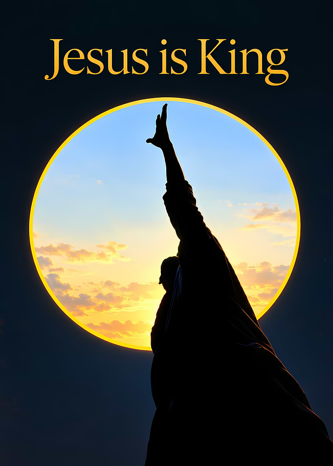 Jesus is King Silhouette Poster