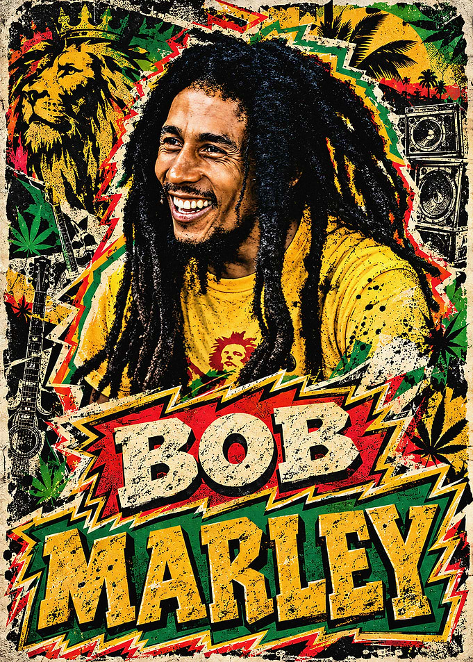 Bob Marley Reggae Music Poster