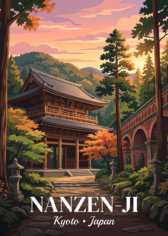 Nanzen-ji Temple Kyoto Travel Poster