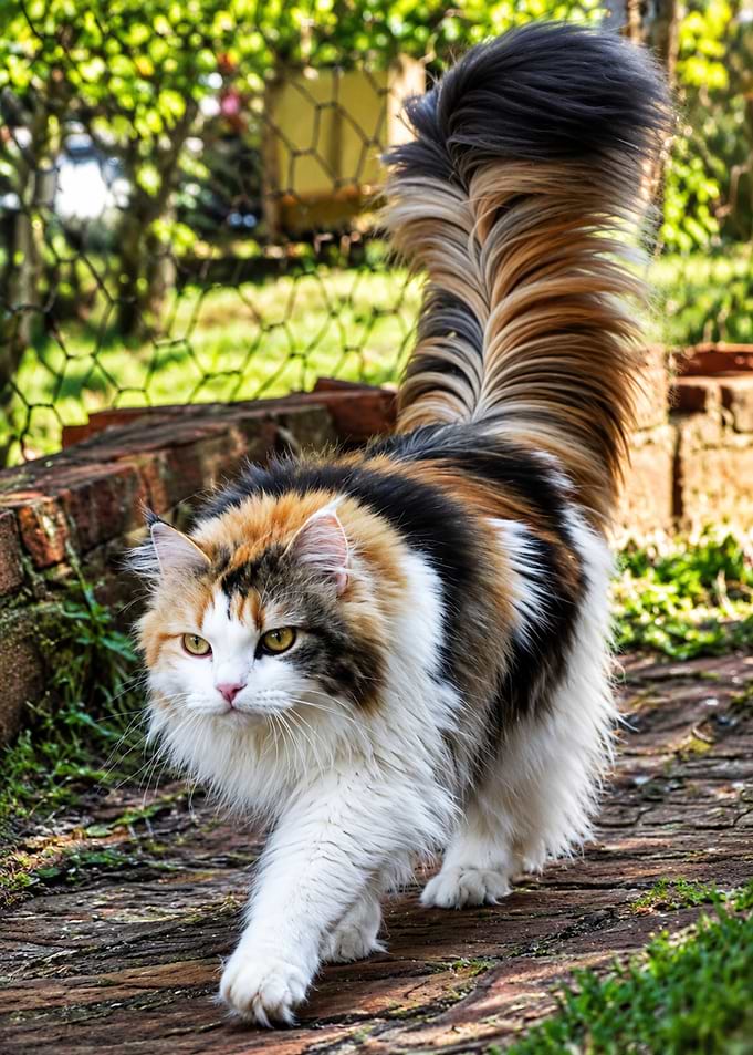 Majestic Calico Maine Coon Cat