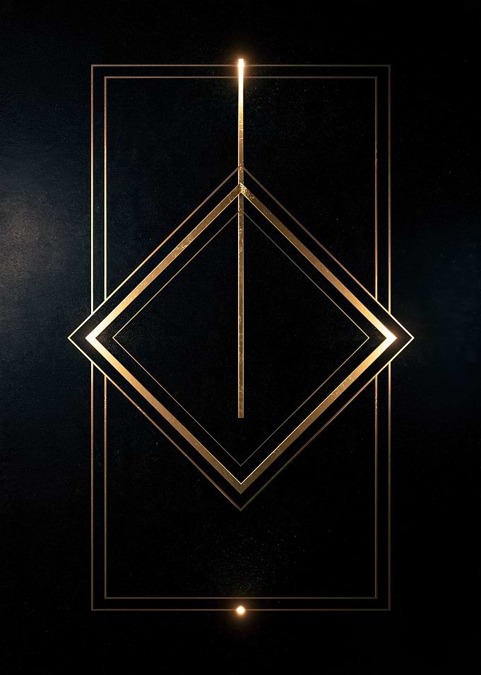 Golden Rune Minimalist Art Deco
