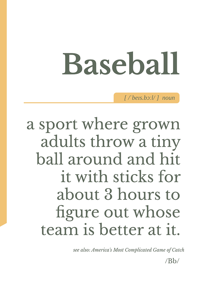 Funny Baseball Definition Poster