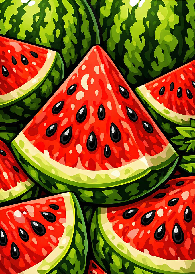 Vibrant Watermelon Slices Pattern