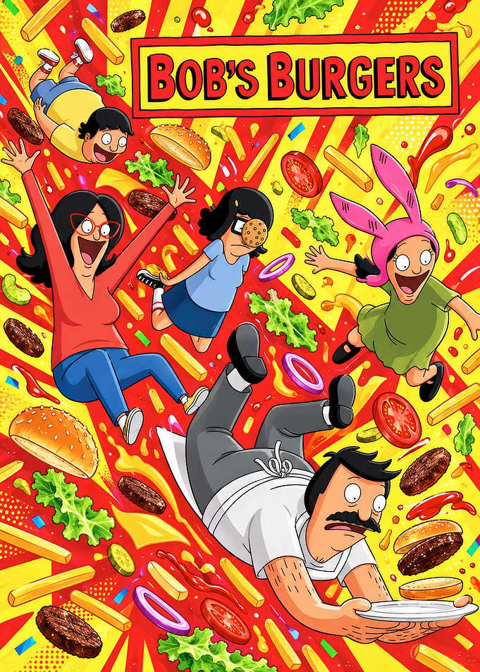 Bob's Burgers Family Chaos Poster