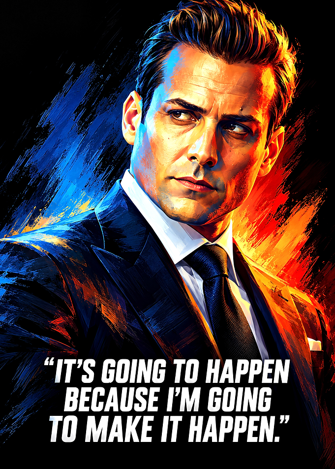 Harvey Specter Inspirational Quote Poster