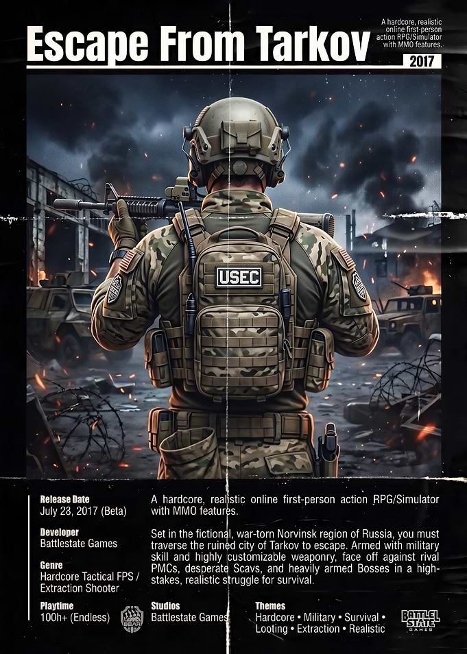 Escape From Tarkov Game Poster