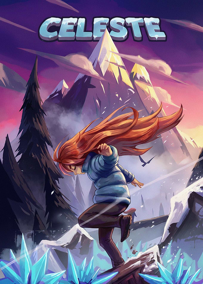 Celeste Video Game Poster Art