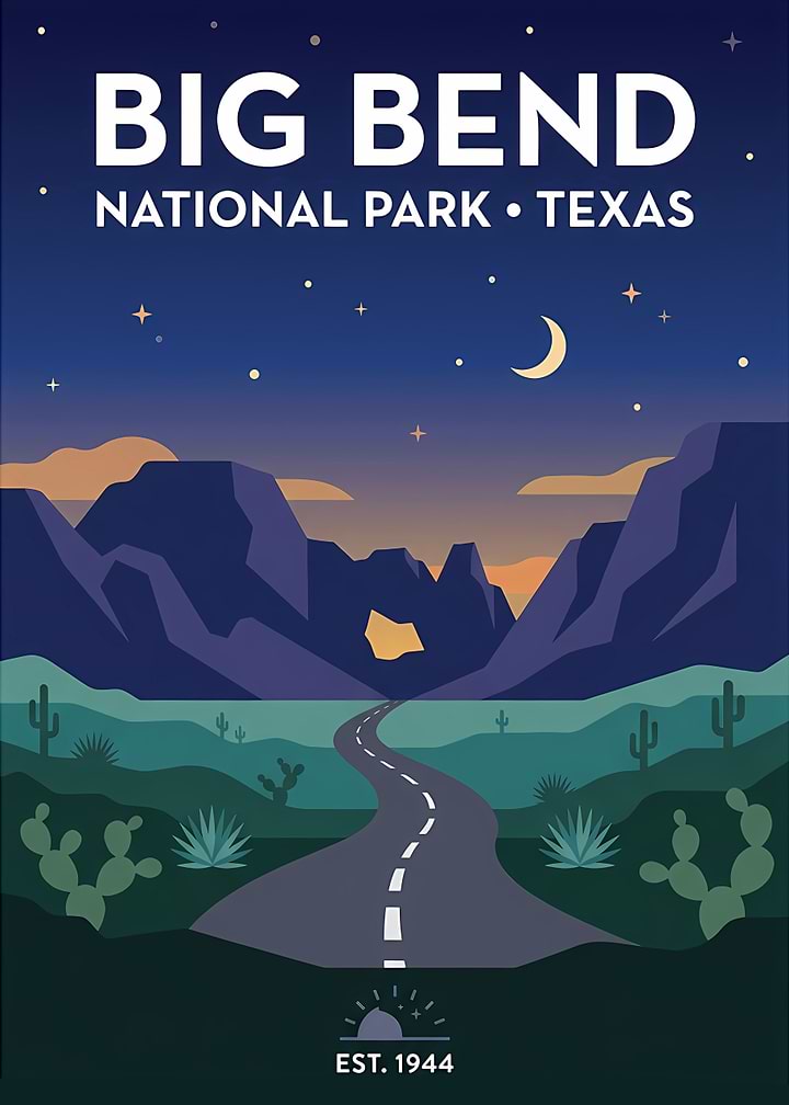 Big Bend National Park Travel Poster