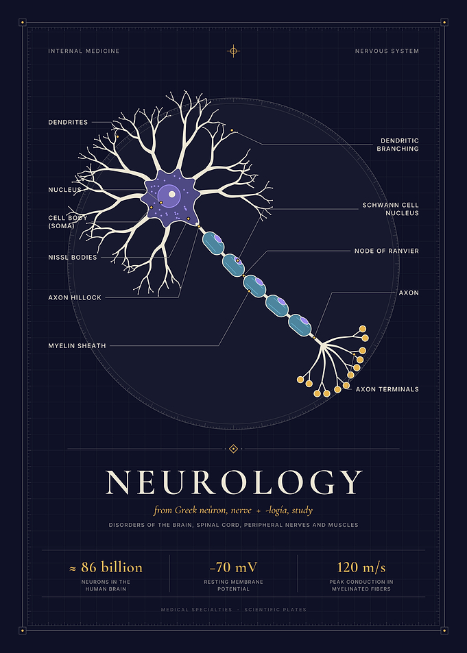 Neurology – Neuron Anatomy Scientific Illustration