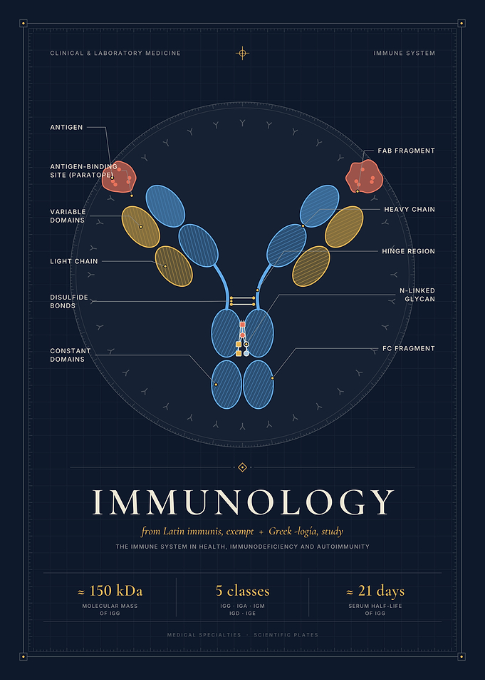 Immunology – Antibody Structure IgG Scientific Diagram