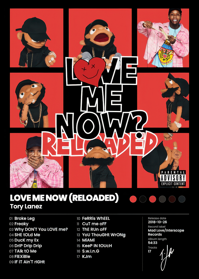 Tory Lanez Love Me Now Reloaded Poster
