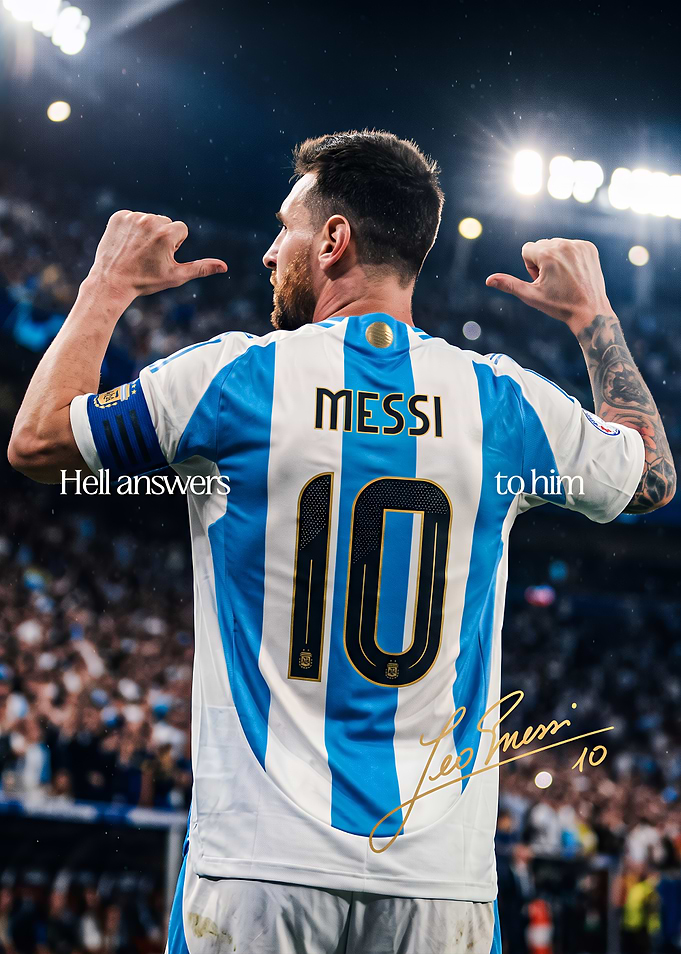 Lionel Messi Argentina Jersey Poster