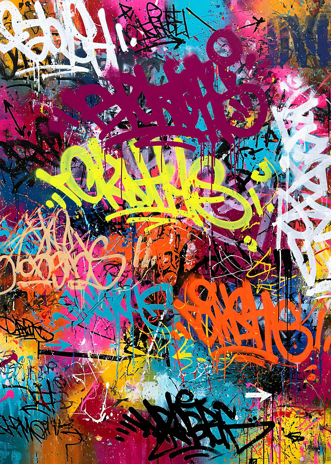 Neon Overwrite - Layered Graffiti Tags