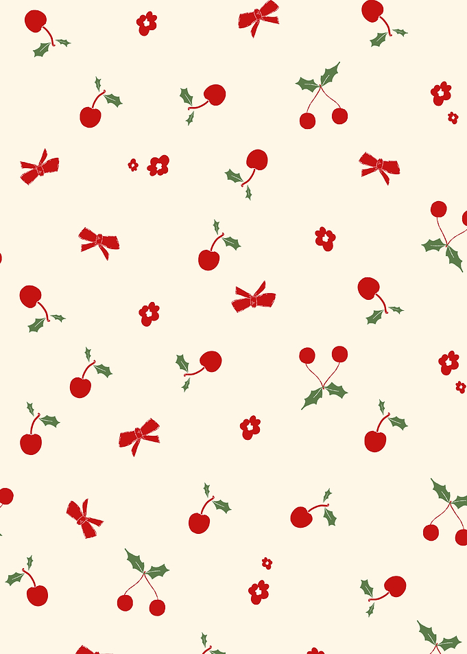 Cute Cherry and Bow Pattern