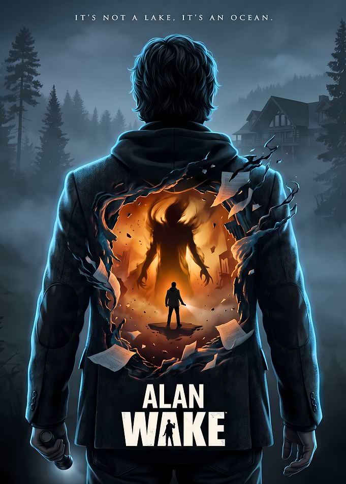 Alan Wake Game Poster Art