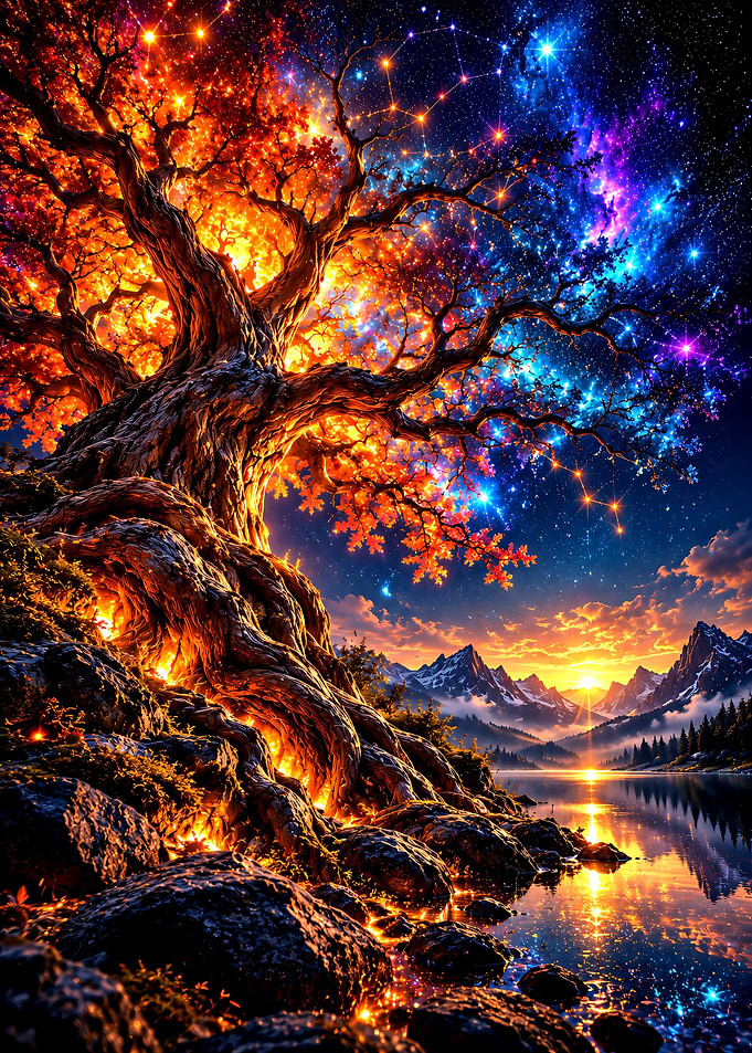Cosmic Tree of Fire and Stars
