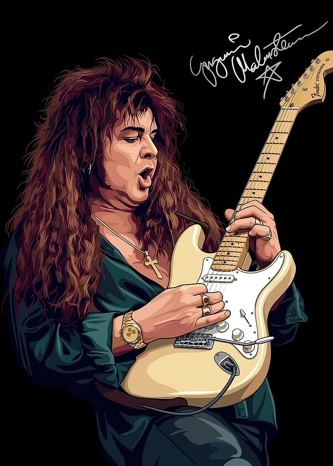 Yngwie Malmsteen Playing Electric Guitar