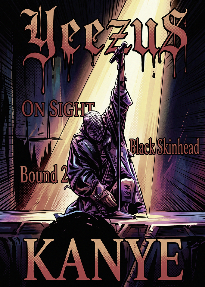 Kanye West Yeezus Comic Style Poster