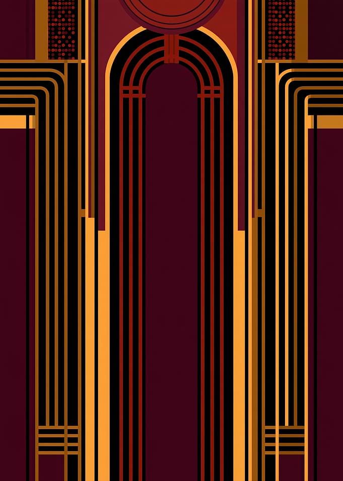 Art Deco Geometric Arch Pattern