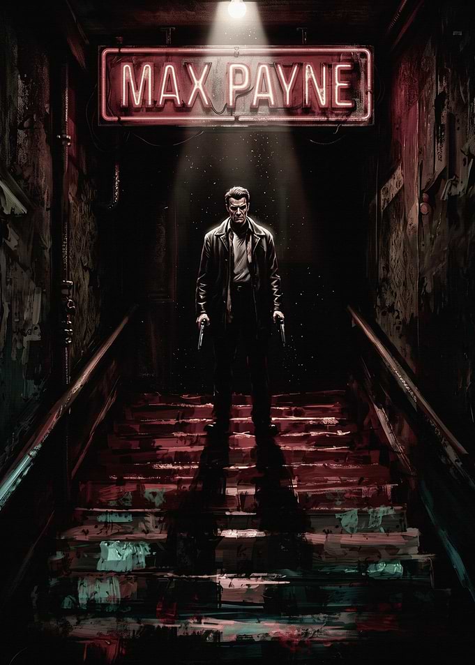 Max Payne Noir Gaming Poster