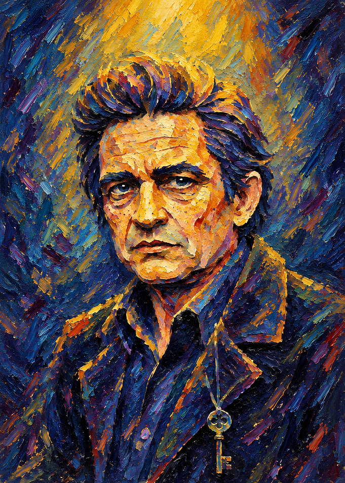 Impressionist Portrait of Johnny Cash