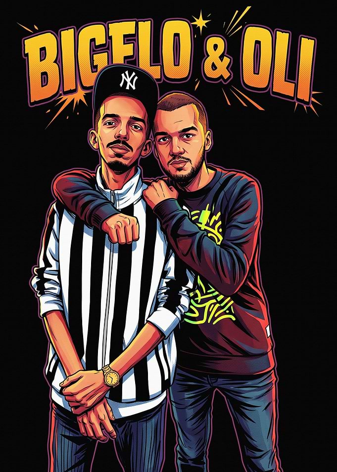Bigflo and Oli Hip Hop Illustration