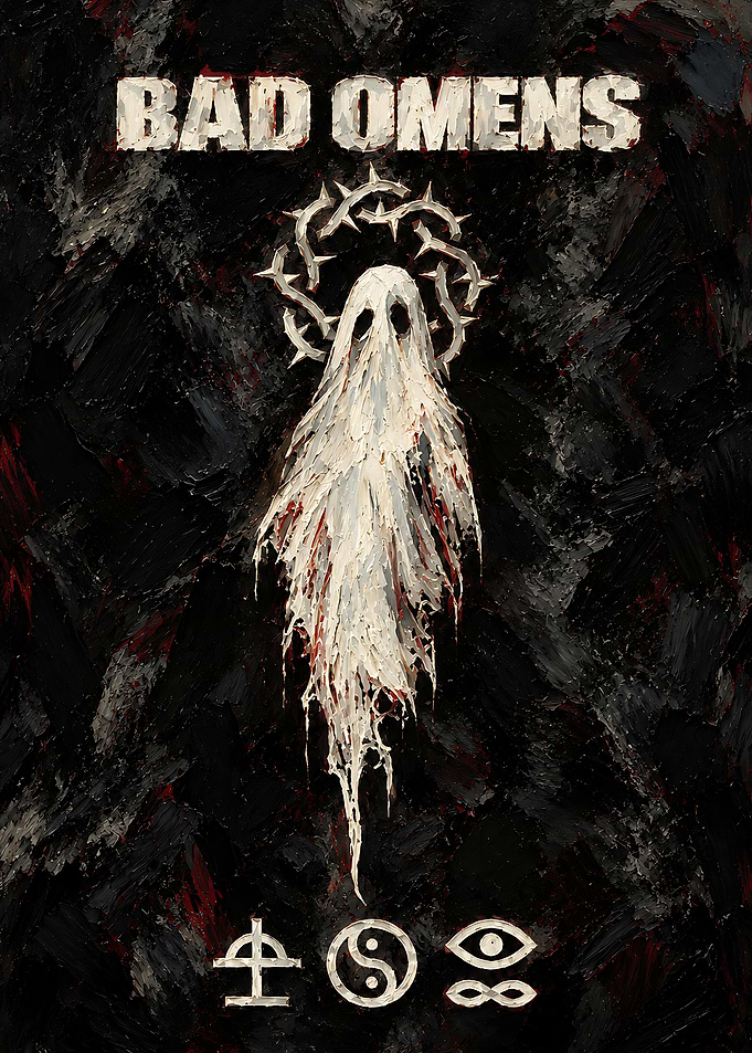 Bad Omens Ghost Art Poster