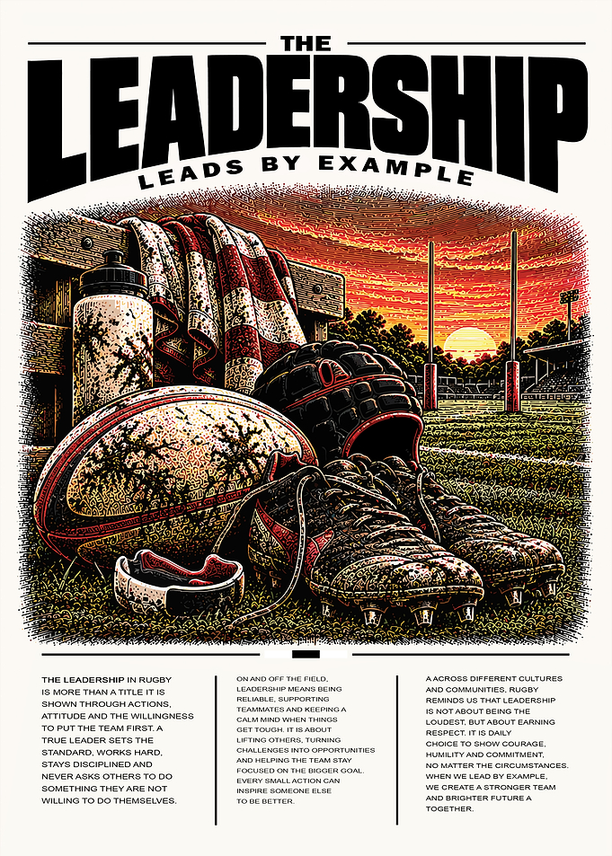 The Leadership Rugby Inspirational Poster