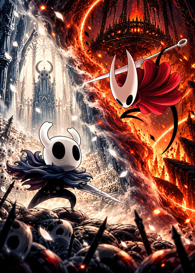 Hollow Knight and Hornet Battle