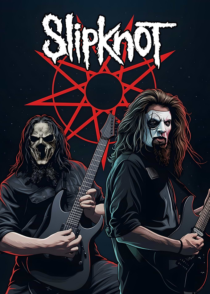 Slipknot Band Members Guitarist Illustration