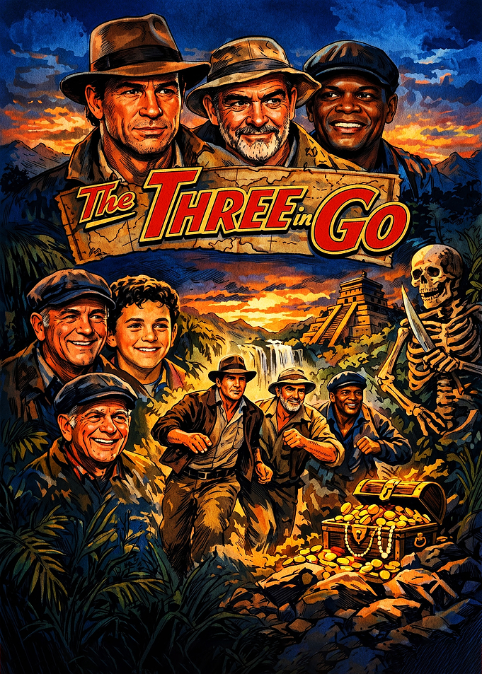 The Three in Go Adventure Poster