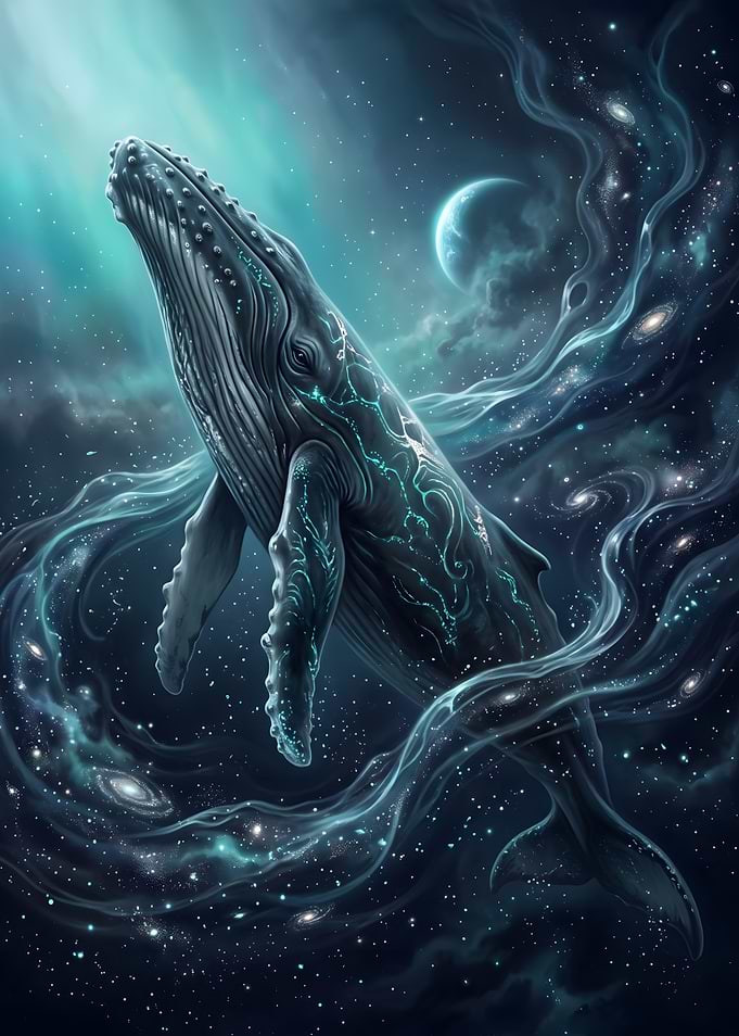 Cosmic Humpback Whale in Space