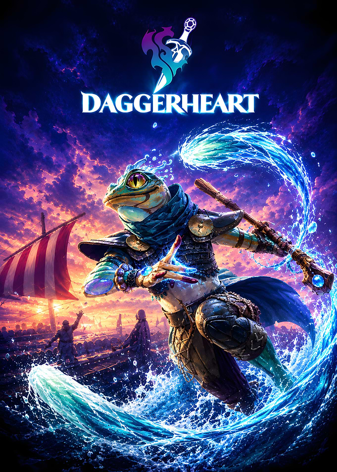 Daggerheart Frog Warrior Fantasy Art