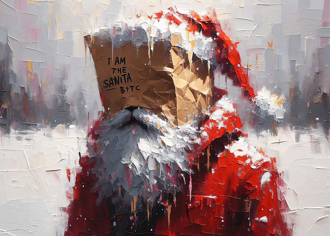 Santa’s a Badass – Funny Santa Claus Christmas Art, Dark Humor & Grunge Pop Art