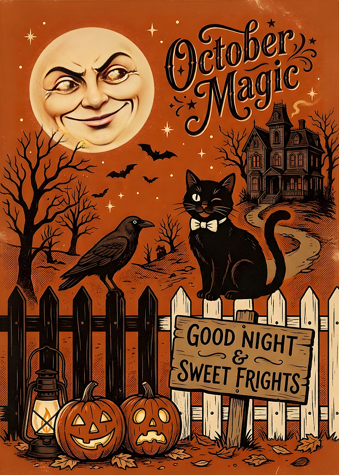 October Magic Halloween Poster