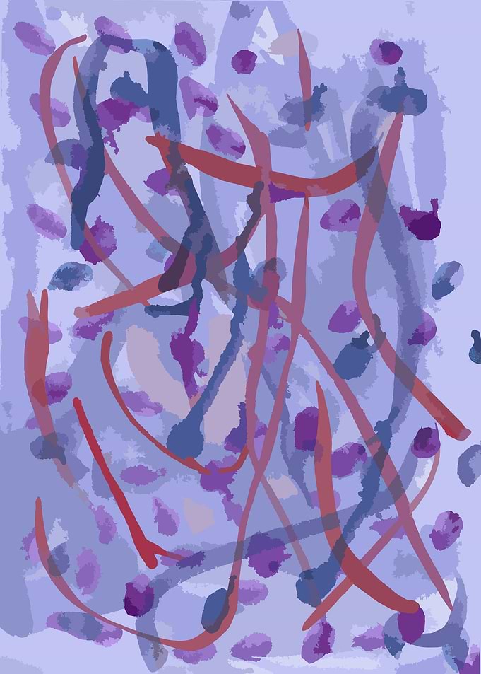 Abstract Purple and Red Brushstrokes