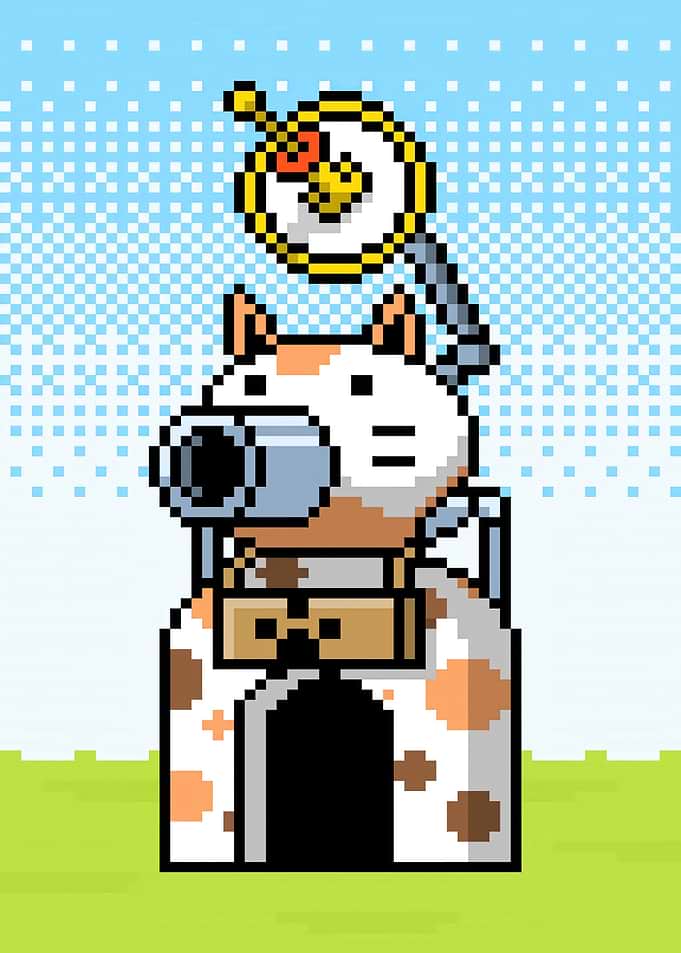 Pixel Art Calico Cat Robot