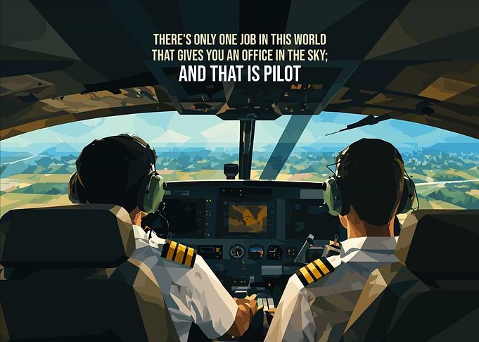 Pilot Office in the Sky Poster