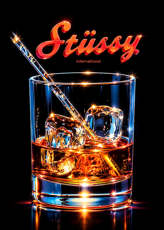 Stüssy Whiskey Glass Graphic