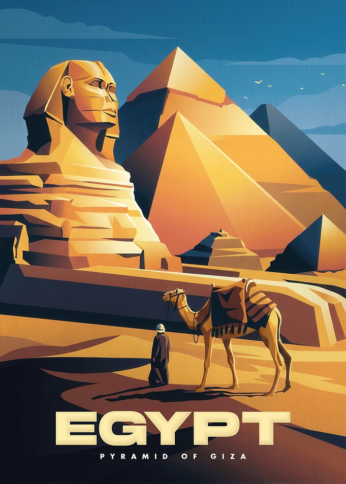 Vintage Egypt Travel Poster