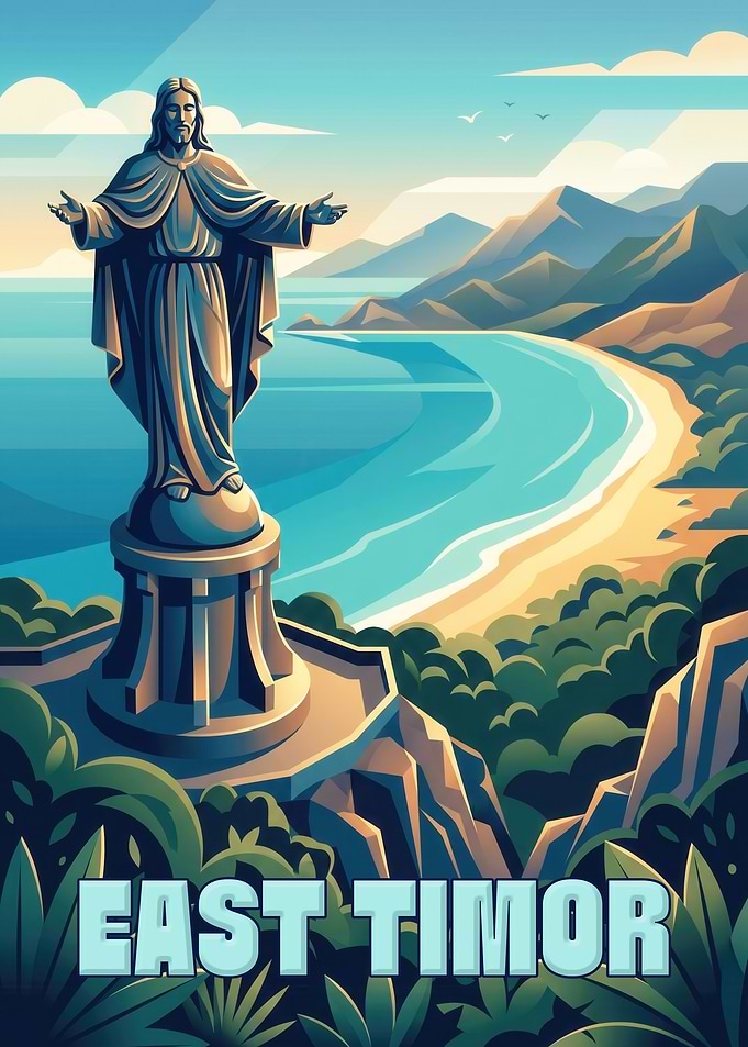 Christo Rei Statue East Timor Poster