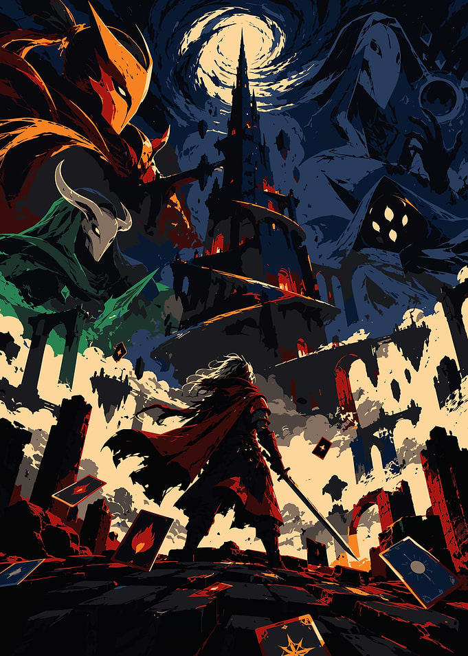 Slay the Spire Fantasy Warrior Illustration