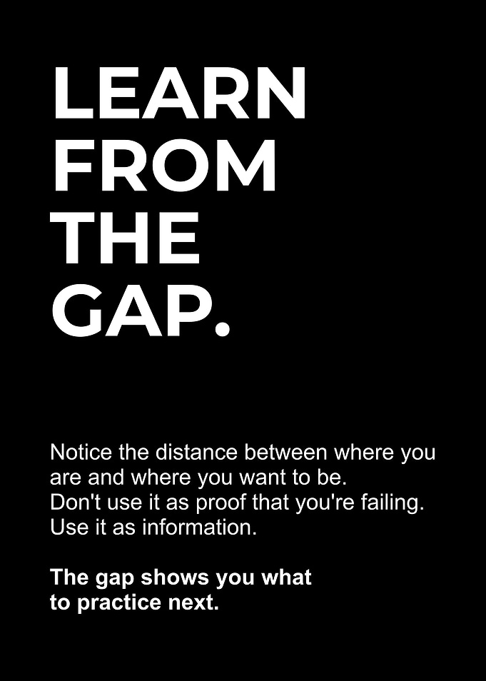 Learn From The Gap Inspirational Quote