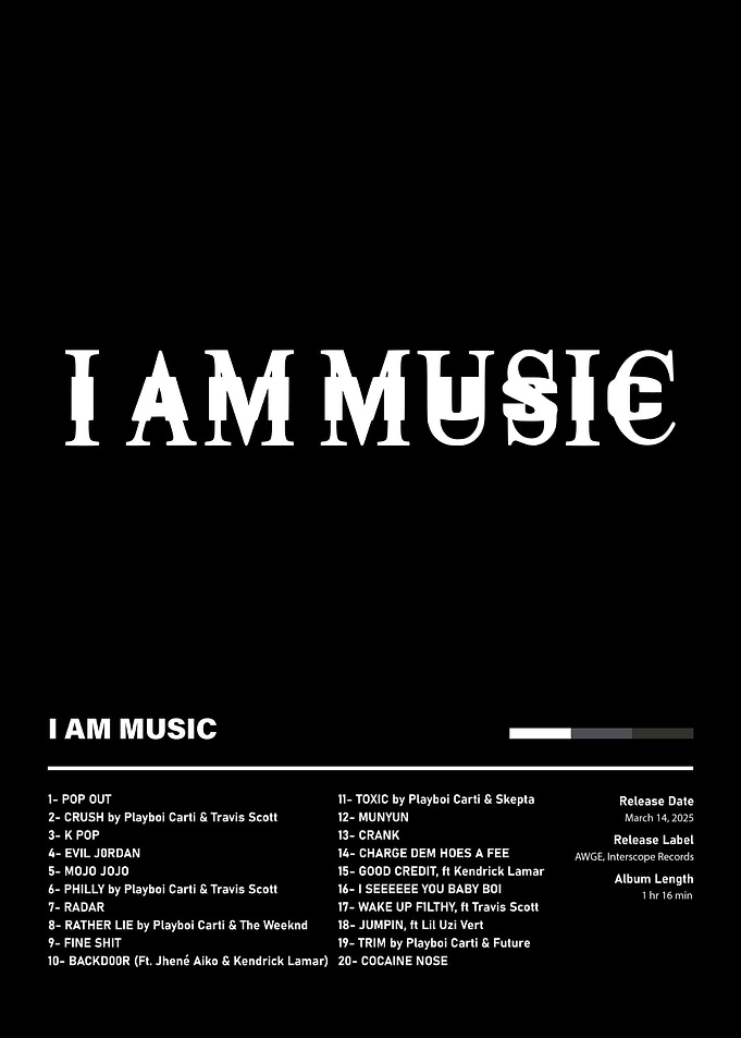 Playboi Carti I Am Music Album Cover