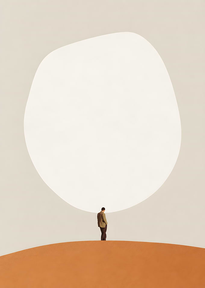 Orange Hill White Sphere