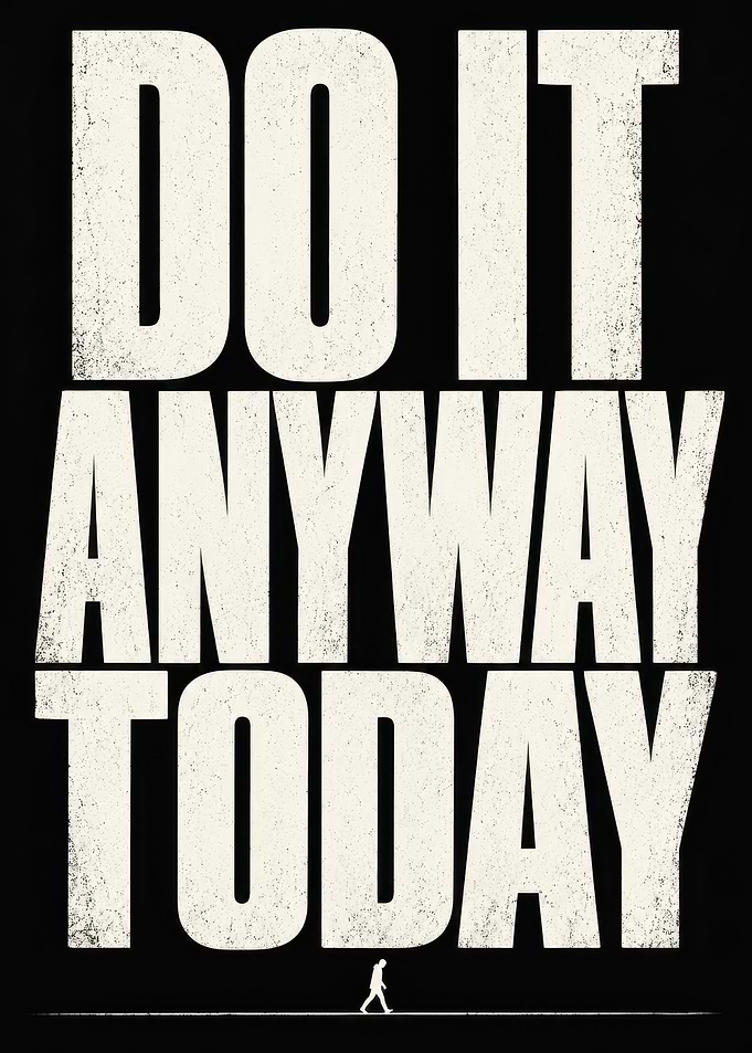 Do It Anyway Today Motivational Poster