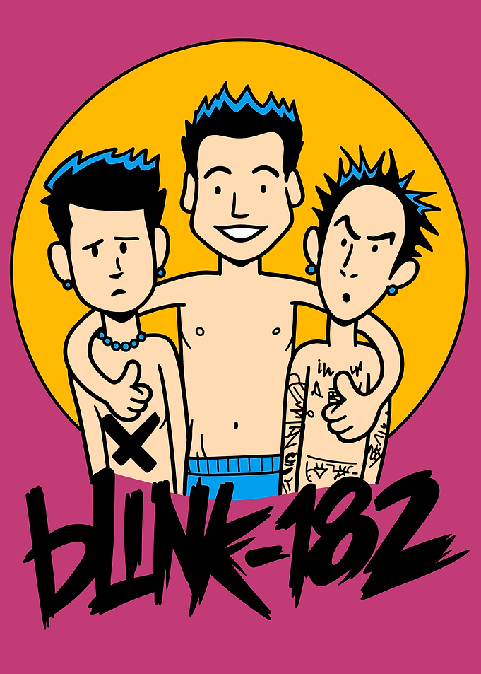 Blink-182 Cartoon Band Illustration