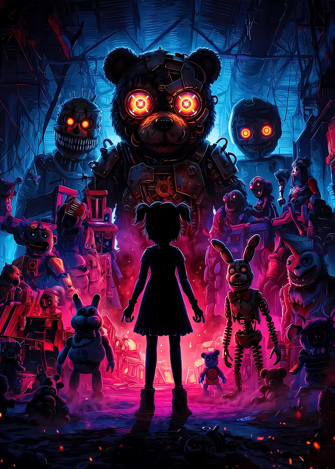 Girl Facing Terrifying Animatronic Toys