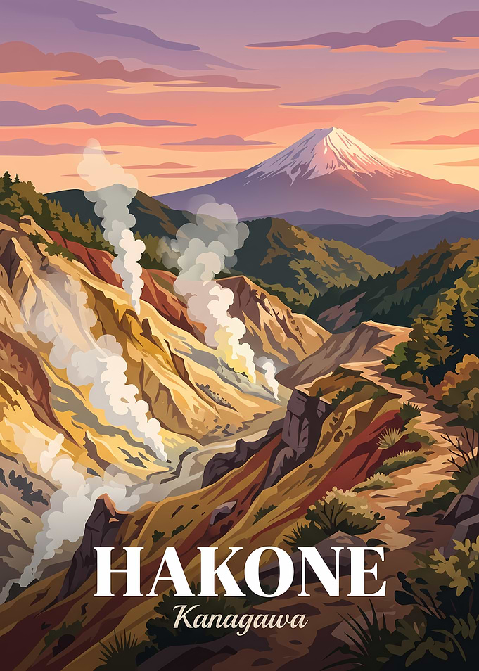 Hakone Kanagawa Travel Poster
