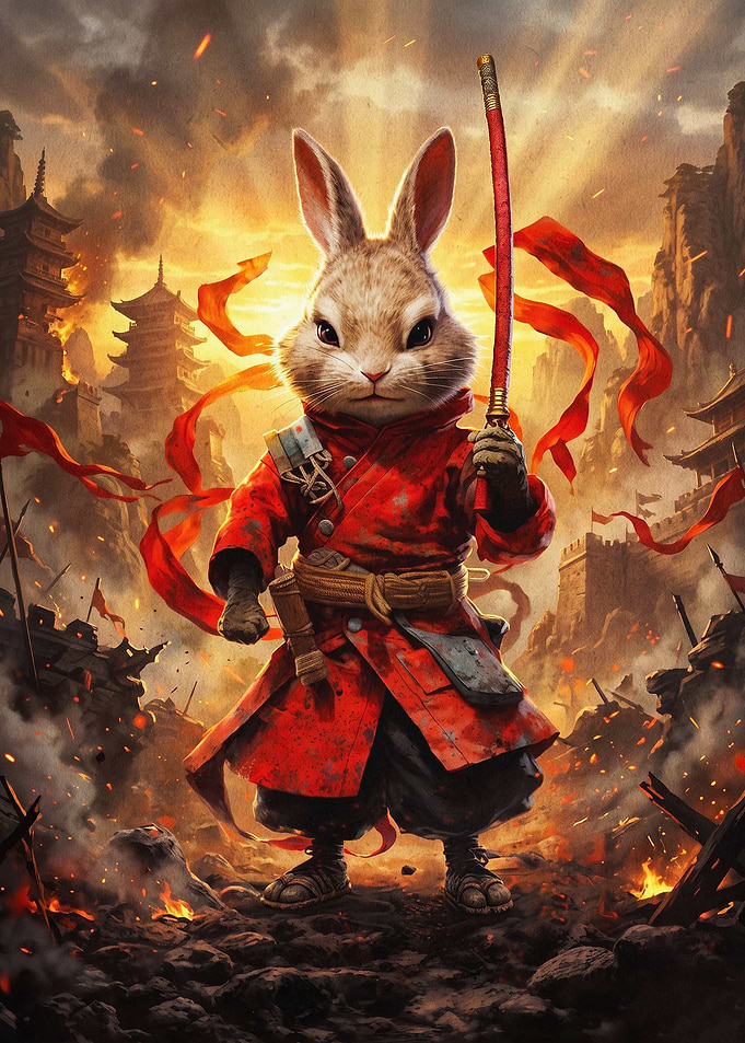 Samurai Rabbit Epic Fantasy Art